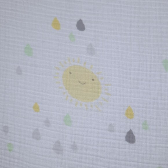 2018 Cloud Island Target Sun Raindrops Muslin Swaddle Lovey Blanket 45" X 48" - Picture 2 of 5